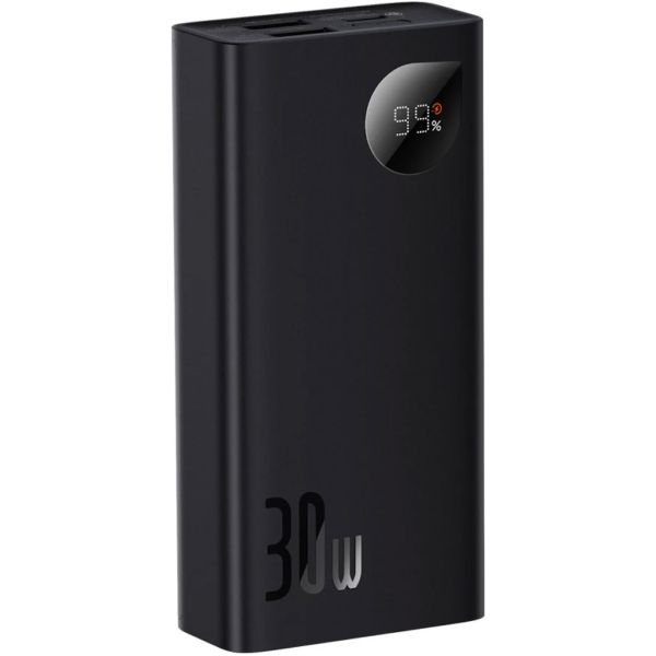 Зовнішній акумулятор Baseus Adaman 2 Metal Digital Display 10000mAh 30W Black (PPAD040101) [90105]