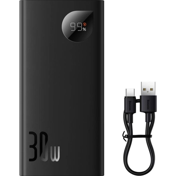 Baseus Adaman 2 Metal Digital Display 10000 mAh 30W Black (PPAD040101) [90105]