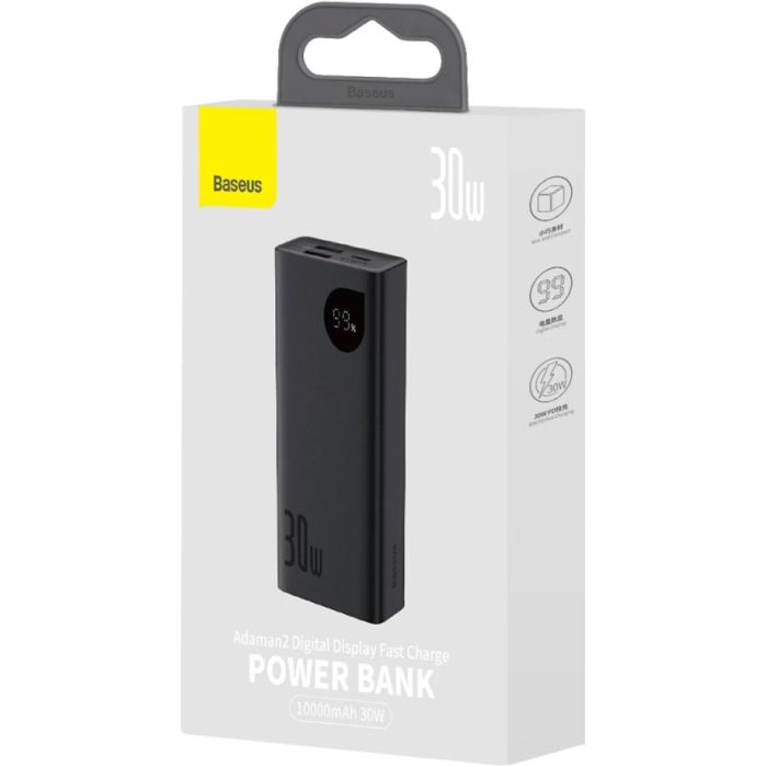 Baseus Adaman 2 Metal Digital Display 10000 mAh 30W Black (PPAD040101) [90105]