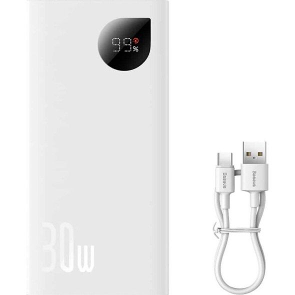 Baseus Adaman 2 Metal Digital Display 20000 mAh 30W White (PPAD050002) [89597]