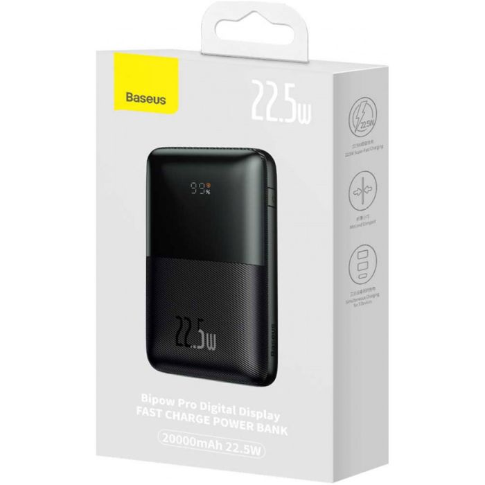Baseus Bipow Pro Digital Display 20000 mAh PD 22.5W Black (PPBD030001) [90103]