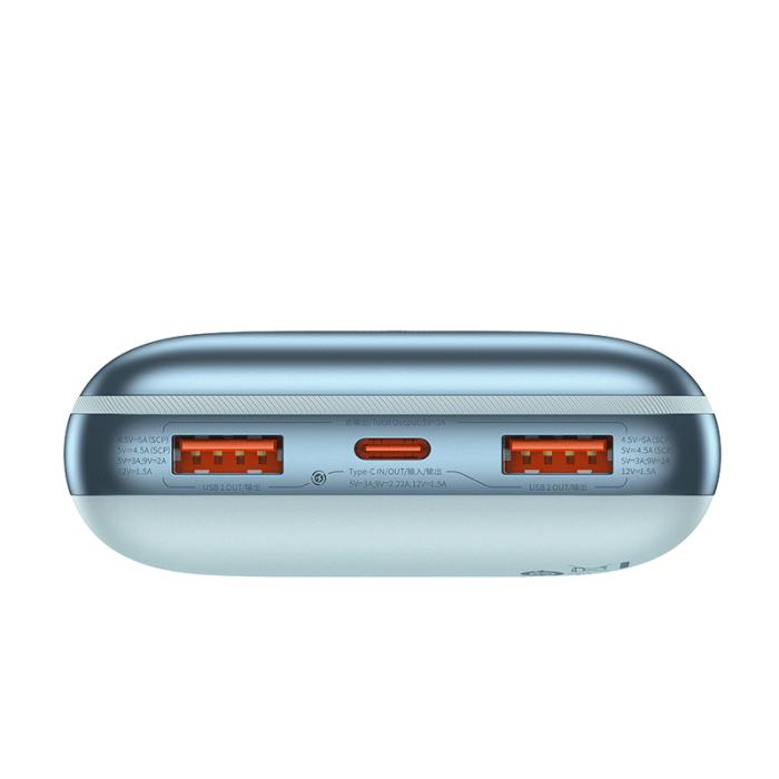 Baseus Bipow Pro Digital Display 20000 mAh 22.5W PPBD030003/PPBD2-20 блакитний