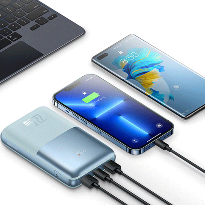 Baseus Bipow Pro Digital Display 20000 mAh 22.5W PPBD030003/PPBD2-20 блакитний