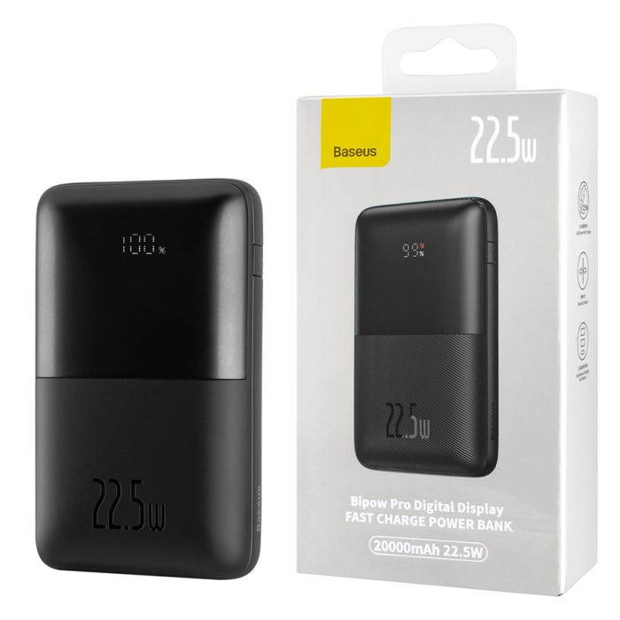 Baseus Power Pro Digital Fast Charging 20000 mAh 22.5W Black (PPBD030001)
