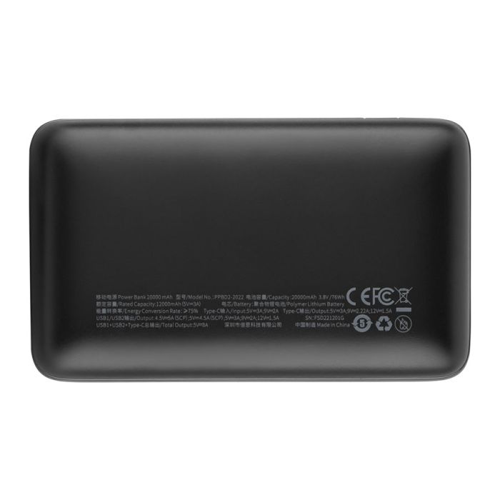 Baseus Power Pro Digital Fast Charging 20000 mAh 22.5W Black (PPBD030001)