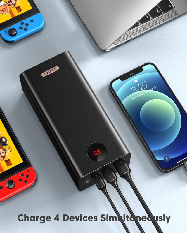 Зовнішній акумулятор Power Bank Romoss PEA60 60000mAh (3USB+Type-C) зі швидкою зарядкою 22.5W