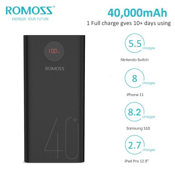 Romoss 40000 mAh (2USB+Type-C) 18W