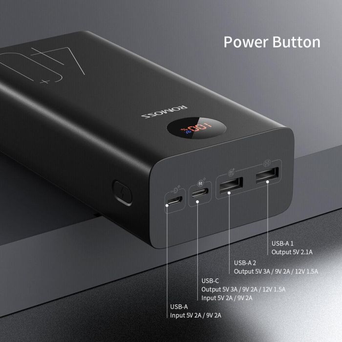 Romoss 40000 mAh (2USB+Type-C) 18W