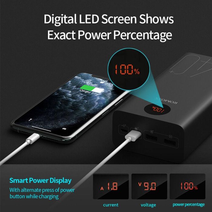 Romoss 40000 mAh (2USB+Type-C) 18W