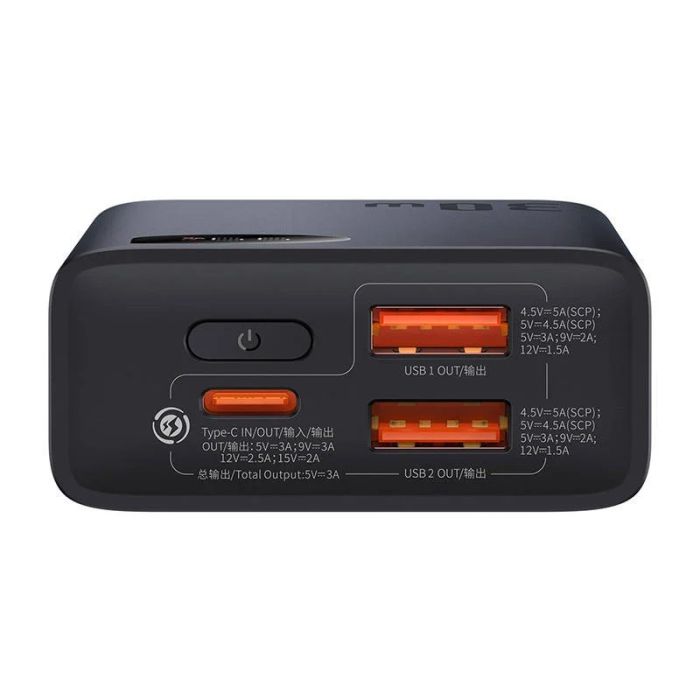 Baseus Adaman 2 Digital Display Fast Charge Overseas Edition 30W на 10000 mAh (PPAD040101) Black