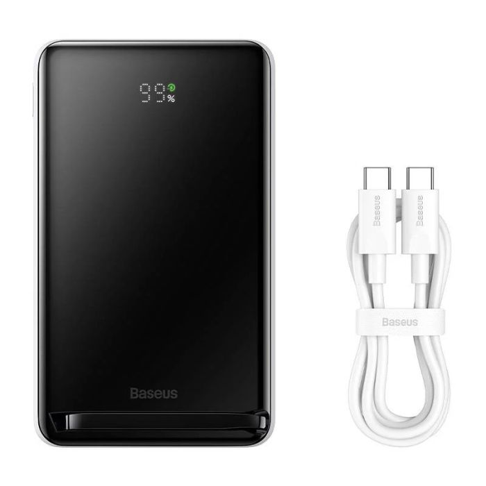 Baseus Magnetic Bracket Wireless Fast Charge Overseas Edition 20W на 10000 mAh (PPCX000202) White