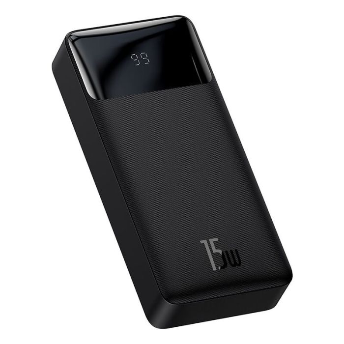 Baseus Bipow Digital Display Power 20000 mAh | 2USB/1Type-C, 3A/15W, QC| (PPDML-J02) black