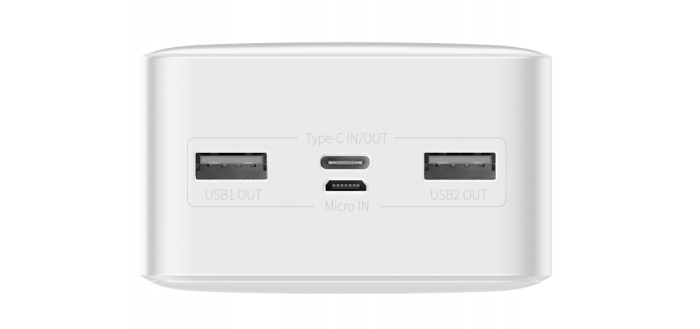 Baseus 20000 mAh 3XUSB USB-C PD 15W білий