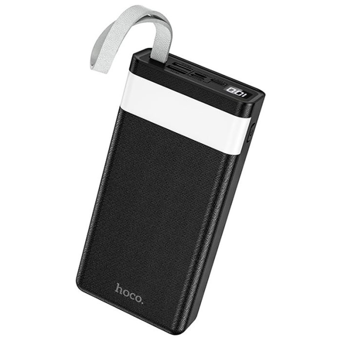Hoco J73 30000 mAh |2USB/Type-C/Micro, Ліхтарик, 2A| Black