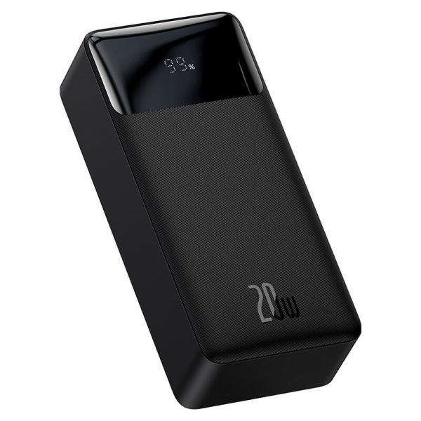 Павербанк 30000 mAh 20W 3A PowerBank із швидкою зарядкою Baseus Bipow Digital Display Портативний акумулятор зовнішній акумулятор 2USB/1Type-C. QC.