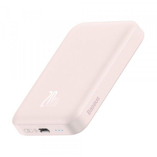 Baseus Magnetic 20W 6000 mAh для iPhone Рожевий