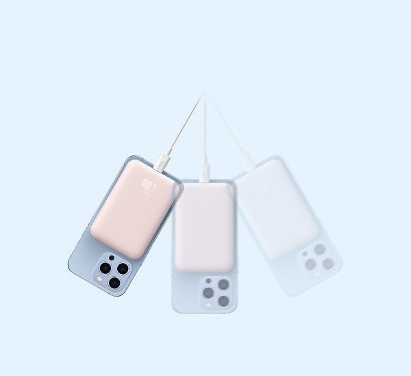 Baseus Magnetic 20W 6000 mAh для iPhone Рожевий