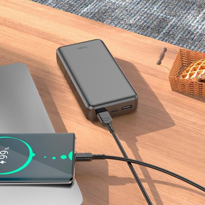 Hoco 20000 mAh 2 виходиHigh-ranking (2USB/Type-C/Micro-USB, 2.1A). Black