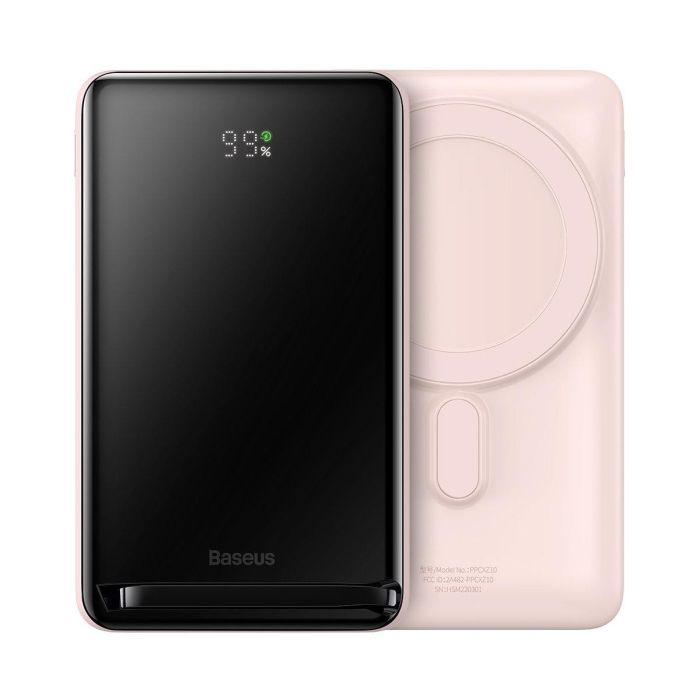 Magsafe Baseus Magnetic Bracket Wireless 10000 mAh 20W PPCX000204 рожевий