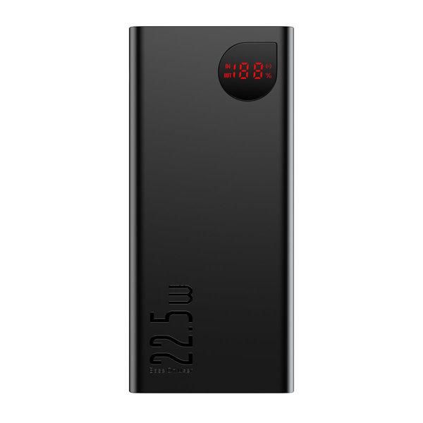 Зовнішній акумулятор повербанк Baseus Adaman зі швидкою зарядкою 20000mAh 22.5W + кабель Black (PPAD070101)
