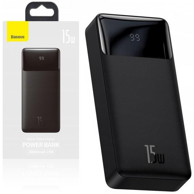 Baseus Bipow Digital Display 20000 mAh PD15W Black (PPBD050101)