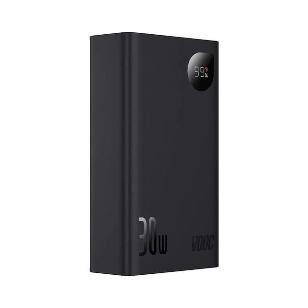 Baseus 20000 mAh 30W 5A Adaman2 Digital Display з технологією QC3.0+PD3.0 2USB+Type-C + Кабель USB to Type-C (PPAD050001) Black