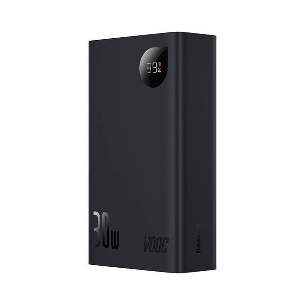 Baseus 20000 mAh 30W 5A Adaman2 Digital Display з технологією QC3.0+PD3.0 2USB+Type-C + Кабель USB to Type-C (PPAD050001) Black