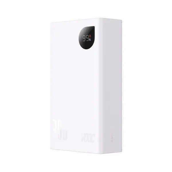 Baseus 20000 mAh 30W 5A Adaman2 Digital Display з технологією QC3.0+PD3.0 2USB+Type-C + Кабель USB to Type-C (PPAD050002) White