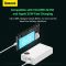 Baseus 20000 mAh 30W 5A Adaman2 Digital Display з технологією QC3.0+PD3.0 2USB+Type-C + Кабель USB to Type-C (PPAD050002) White