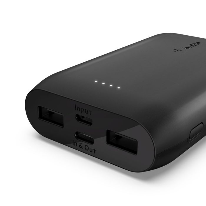 Belkin 10000 mAh, 15W USB-C IN/OUT,MICROUSB IN,USB-A OUT, black
