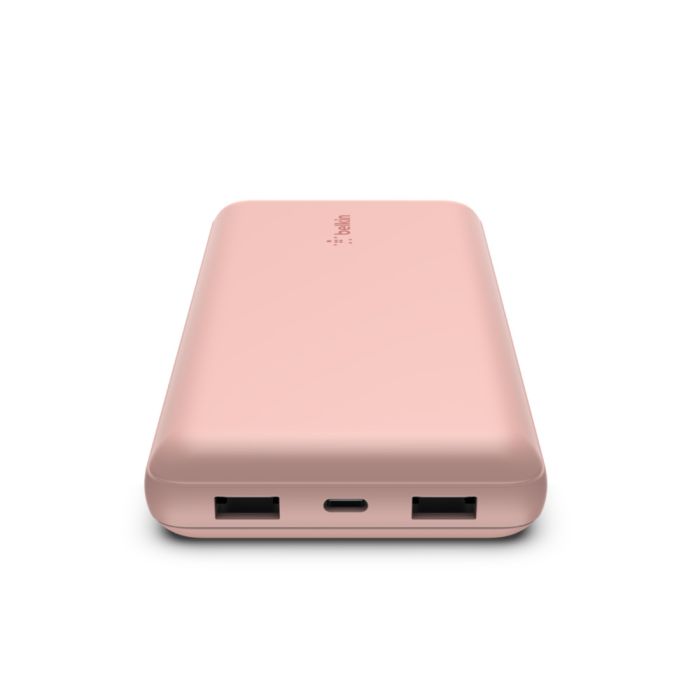 Belkin 20000 mAh, 15W Dual USB-A, USB-C, rose gold