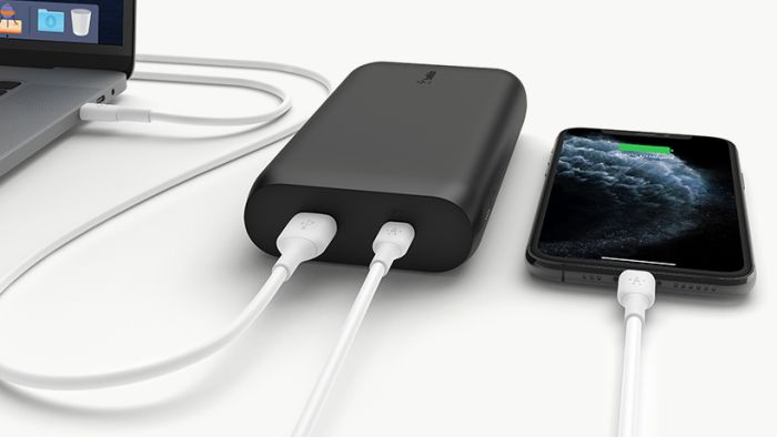 Belkin 20000 mAh, 30W, PD, USB-A, USB-C, black