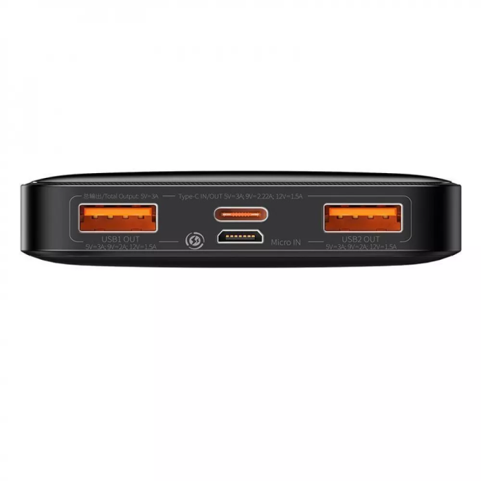 Baseus Bipow Overseas 10000 mAh Type-C + 2xUSB 20W Black (PPBD050301)