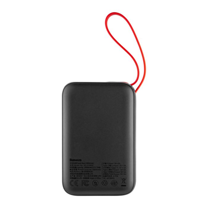 Baseus Mini S Digital Display 3A 10000 mAh Type-C Cable PPXF-A01 Black