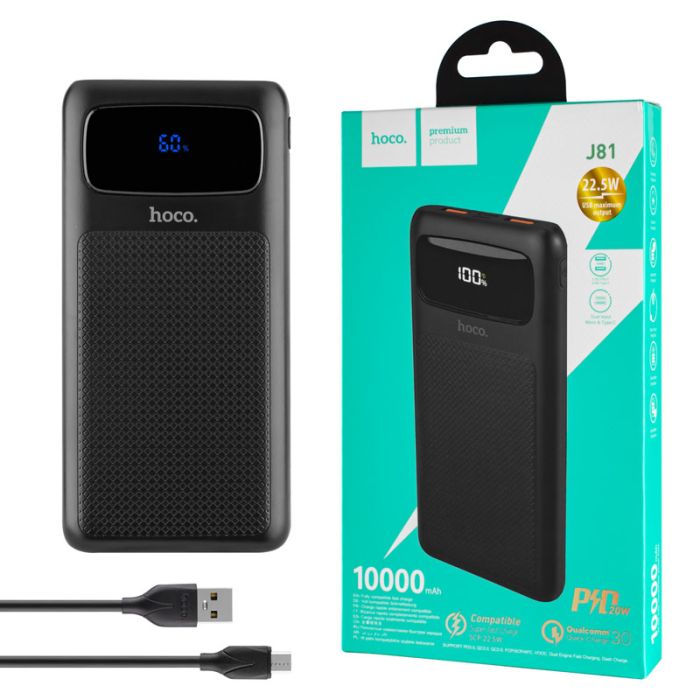 Повербанк/Power bank/10000 mAh Hoco J81 Чорний