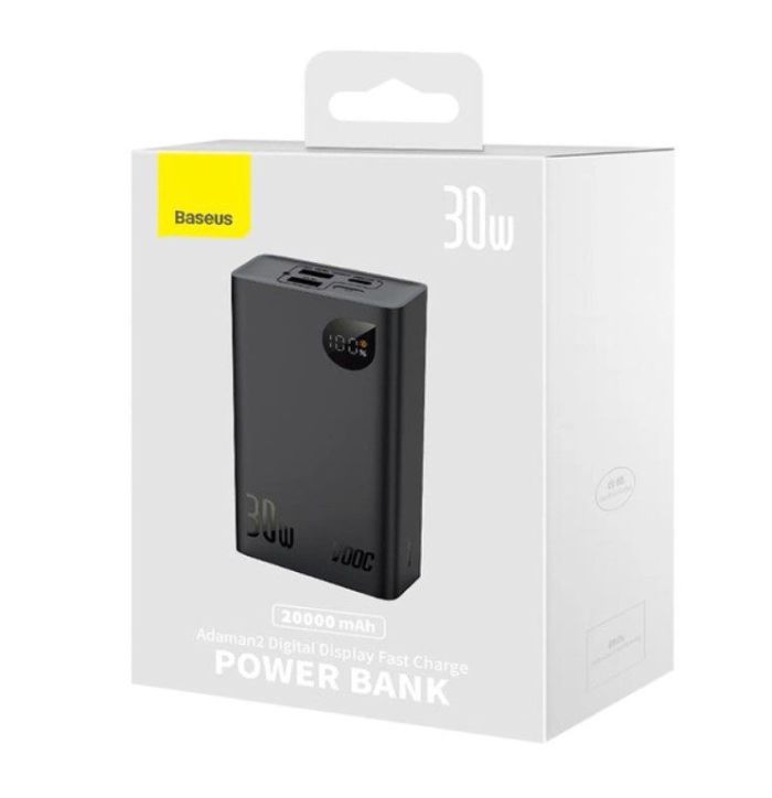 Baseus  Adaman ll Digital Display Fast Charge 20000 mAh 30W 5A QC3.0+PD3.0 VOOC