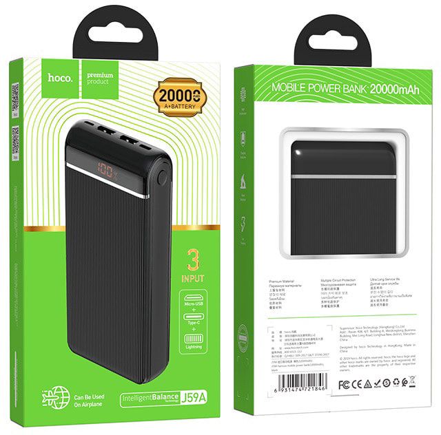Hoco J59A microUSB/Type-C 20000 mAh (33341)