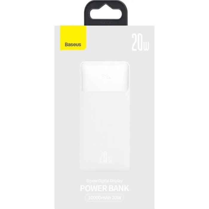 Baseus Bipow Digital Display 10000 mAh 20W білий (PPDML-L02)