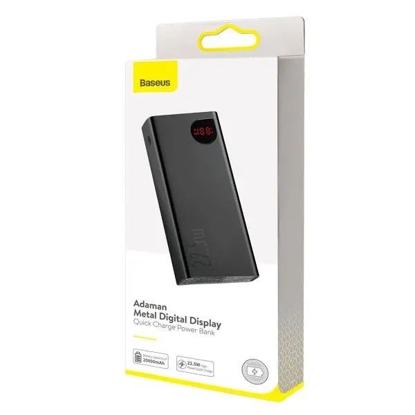 Baseus Adaman 20000 mAh 22.5W с технологией QC3.0+PD3.0 Черный