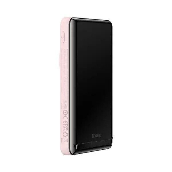 Baseus Magnetic Bracket Wireless Fast Charge 10000 mAh 20W 3A QC3.0+PD3.0 Рожевий