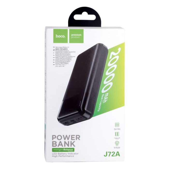 Hoco J72A Easy travel 20000 mAh Колір Чорний