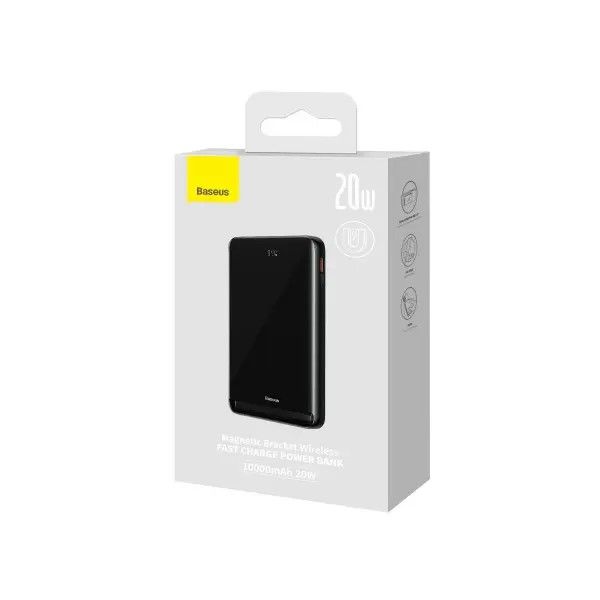 Baseus Magnetic Bracket Wireless Fast Charge 10000 mAh 20W 3A QC3.0+PD3.0 Black (PPCX000203)