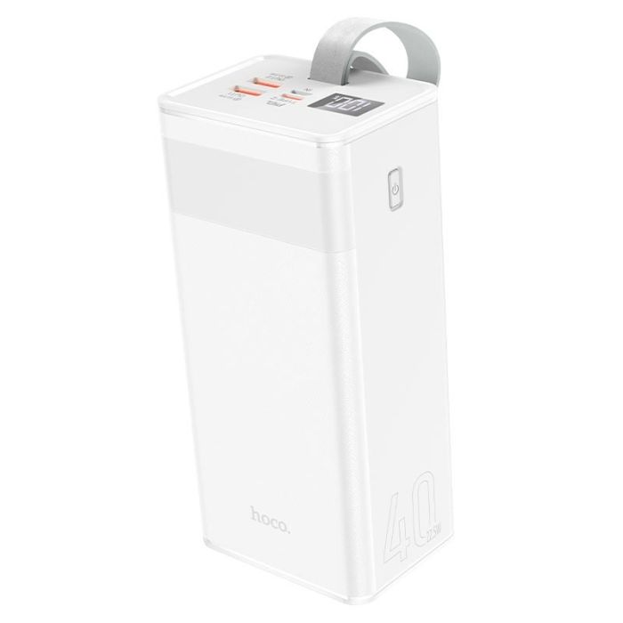 Hoco J86 Powermaster 40000 mAh 22.5W 5A з ліхтариком білий