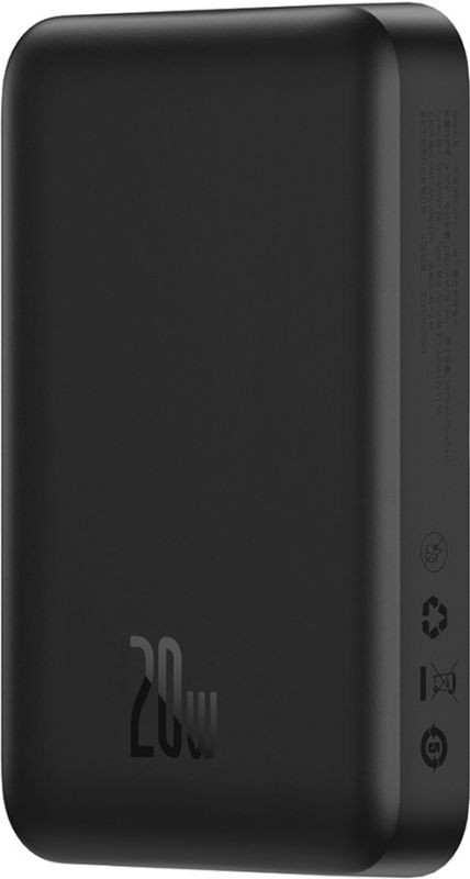 Baseus 10000 mAh 20W міні для айфона Беспровідна зарядка Qi 15WMagSafe mini iPhone Швидка зарядка (PPCX030001) Black