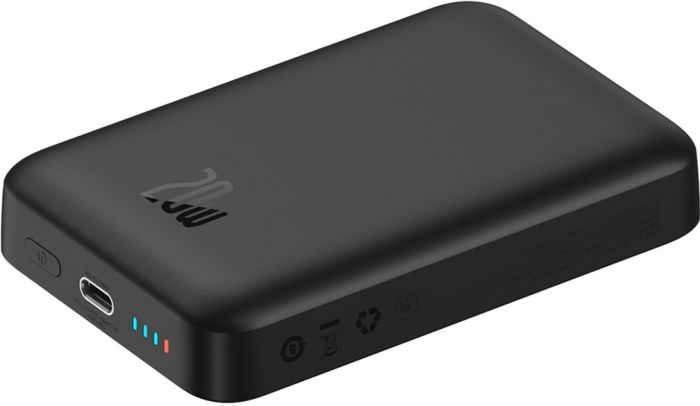 Baseus 10000 mAh 20W міні для айфона Беспровідна зарядка Qi 15WMagSafe mini iPhone Швидка зарядка (PPCX030001) Black