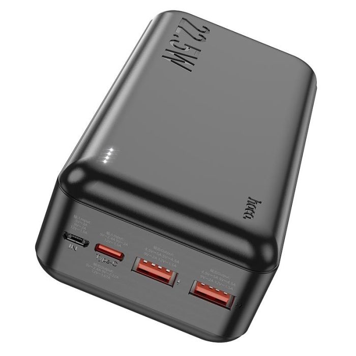 Hoco J101B Astute 22.5W 30000 mAh чорний із технологією QC3.0+PD3.0 |2USB/1Type-C, PD/QC, 22.5W, 3A|