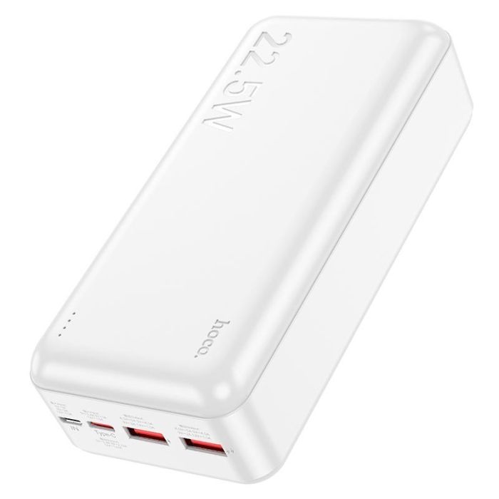 Hoco J101B Astute 22.5W 30000 mAh білий із технологією QC3.0+PD3.0 |2USB/1Type-C, PD/QC, 22.5W, 3A|
