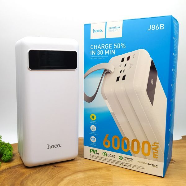 Hoco 60000 mAh PD/QC LED J86B White