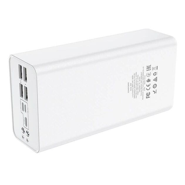 Hoco 50000 mAhJ65B General LED Display (4USB/Lightning/Type-C, 2A) із ліхтариком White