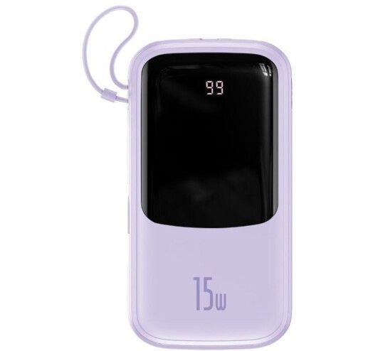Портативна батарея Baseus Qpow Digital Display 10000 mAh 15W iP Edition 2022 Edition PPQD050105 Purple